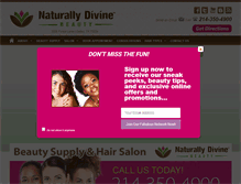 Tablet Screenshot of naturallydivinebeauty.com